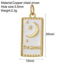 1pc Copper Fashionable Minimalist Cute Sun Moon Star Pendant, Versatile DIY Bracelet Necklace Earring Jewelry Accessory - Multicolor - View 5