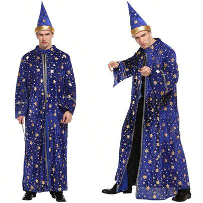 Adult Star Patterned Cape For Both Men And Women, Suitable For Festival Stage Performances, Cape For Festival Performances, Party Role-Playing, Versatile Clothing