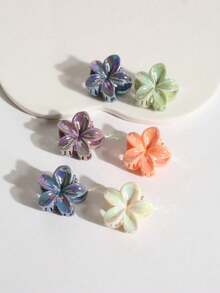 50/30/20pcs Fashionable Versatile Colorful Floral Hair Clips, Minimalist Cute Bangs Side Clips, Suitable For Driving, Parties, Vacations, Outings, School, Great Gift For Girls And Best Friends Summer Hair Accessories Beach Claw Clips Vacay Flower Clips Summer Beach Hair Claw,Holiday,Travel,Festival,Party - Multicolor - View 3
