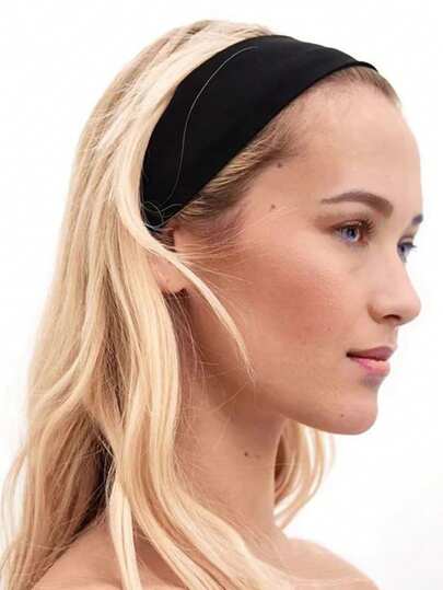1pc Black Bohemian Sports Yoga Headband, Sweat-Absorbent Band For Men & Women, Stretchy & Soft Material, Suitable For Washing Face, Makeup, Removing Makeup, Daily Wear, Sports, Yoga, Cheerleading, Dancing Holiday Essential Hair Accessories Summer Beach Hair Bands