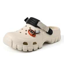 Men's Summer Breathable Perforated Sandals, Non-Slip Beach Shoes For Driving, Fishing, Wading - Beige - View 10