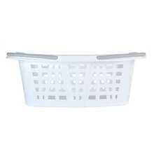 Stackable Laundry Baskets Set Of 2 Compact Nesting Design Space-Saving Long Carry Handles 26L Capacity Approx Size 57 X 41 X 21cm Organise Store And Sort Laundry Dqq - Pink White - View 4