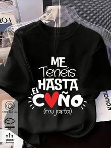 2026 Spring/Summer New Arrival: Unisex Heart-Printed Black Round-Neck Cotton T-Shirt, Comfortable Casual Wear For All Seasons - Black - View 1