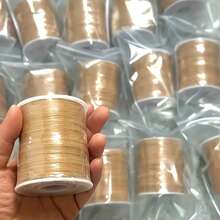 天然米色拉菲草纱线 - 柔软丝滑的钩编和手工纤维，适合DIY工艺品、帽子、包包、篮子等，用途广泛的波西米亚风格编织纱线，耐用的拉菲草棕榈叶纤维，适合初学者和专业编织者（米色/卡其色） - 多色 - 查看 7