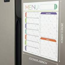 1pc Magnetic Refrigerator Weekly Meal Planner, Erasable Magnetic Meal Plan Board, Kitchen Grocery List Magnet - 1PC - View 5