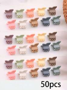 30/50 chiếc kẹp tóc hoa nhỏ - Nhiều màu sắc để lựa chọn, phụ kiện tóc bằng nhựa màu trơn dễ thương phù hợp cho bé gái, kẹp nhẹ nhàng cho tóc mềm mỏng, phù hợp cho mọi mùa, dùng hàng ngày. - Nhiều màu - Xem 12