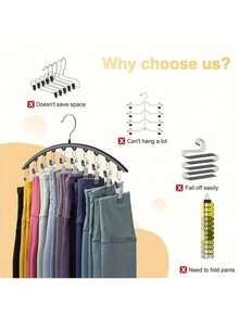 2 Pack Space-Saving Stainless Steel Hanger With 10 Clips - Easy Install, Wall-Mounted Organizer For Yoga Pants, Leggings & Socksbedroom,Organizer,Organiser,Home Storage,White T Shirt Women,Black Pants Women,Ladies Winter Clothes,Dress,Winter Clothes For Ladies,Elegant Woman Dresses,White Shirt For Ladies,Long Sleeve,White Jumpsuit For Women,Spring Dresses For Women,Spring Outfits For Women,Spring,Spring Clothes,Minimalist,Summer Tops - Black - View 5