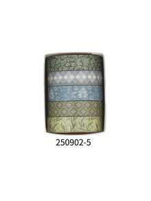 5 Rolls/Box Retro Plant And Floral Pattern Washi Tape, Green Element Decorative Tape, Suitable For Scrapbooking And Planner Decoration, A Gift For Friends - Sets - View 20