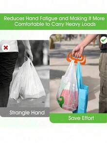 1 chiếc tay cầm đa năng tiện dụng - Tay cầm túi mua sắm, tay cầm túi đựng hàng tạp hóa, tay cầm túi nhựa, dụng cụ túi xách, tay cầm chống trầy xước để vận chuyển hàng tạp hóa, túi nhựa có tay cầm, mua sắm, du lịch, sử dụng trong nhà và nhà bếp | Dụng cụ sắp xếp di động tiện lợi - Nhiều màu - Xem 3