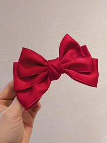 4pcs Women 12cm/4.72in Cute Pink White Black Red Bow Hair Clips, Princess Hair Accessories Hair Clips Duck Mouth Clips Barrette Hair Accessories, Fashion Versatile, Elegant Minimalist, Solid Color Hair Claws, Suitable For Daily, Casual, Party, Beach, Vacation, Hairstyle Design, Face Washing/Hair Washing, Makeup, Clothing Accessories, Spring Hair Clips, Summer Hair Clips, Autumn Hair Accessories, Winter Hair Clips - Multicolor - View 7