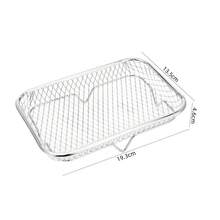 1个空气炸锅架可堆叠烧烤架不锈钢烤篮不粘空气炸锅托盘金属丝架篮厨房小工具 - A - 查看 15