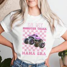 In My Monster Truck Mama Era Monster Truck Are My Jam Women T-Shirt - trắng - Xem 2