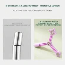 四合一星形猫眼美甲磁性笔，花式美甲笔，双线月亮蛇法式磁性笔，适用于凝胶指甲油，新手友好型美甲设计 - 彩色 - 查看 10