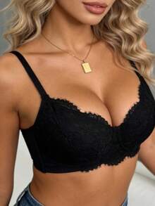 3pcs Woman Bra Lifts Bust, Bralette, Breathable Bra, Unlined Lace Sexy Plus Size Underwire Bra For Large Breasts, Summer Sports Bras, Underwear For Women - Nhiều màu - Xem 4