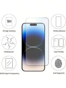 Tempered Glass Screen Protector SDRD 5 In 1 [4 Screen Glasses + 1 Lens Glass] For IPhone 17 17 Pro 17 Pro Max 17 Air 16 15promax 15 15pro14/14 Pro / 14 13 11 12 Pro Max Mini 14 Plus 13 ProMax 14ProMax 13Pro Max Transparent Screen Glass + Double Layer Camera Glass Spring Gift Anniversary - Clear 2 - View 11