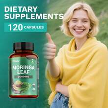 PSLALAE Moringa Capsules - With Black Pepper, Moringa Leaves, Nutrient Absorption, Supports Skin, Immune And Gut Health, Enhance Immunity - 120pcs - Hai chai - Thuận lợi hơn - Xem 8