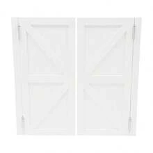 Doppelte Schwingtüren, weiße Fenstertüren 90 x 90 cm als Raumteiler, Innenraum-Trennwand-Set 35,43 x 35,43 Zoll - A - Übersicht 6