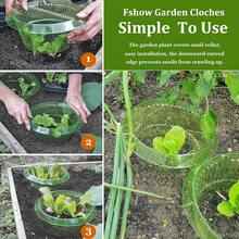 8/16pcs Plant Slug Collars Protection Set Green Round Snail And Slug Protective Cover Reusable Plastic Plant Covers For Indoor Garden Planter Plants Seedlings Protects Plants To Get Better Animal Snails Insects - Round - View 6
