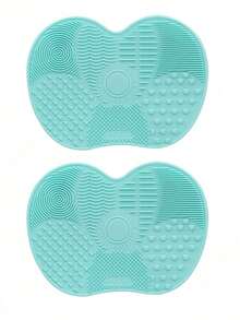 1 pieza Alfombrilla de silicona para limpiar brochas de maquillaje, soporte de secado con ventosa portátil para brochas, esponjas y borlas de maquillaje - Multicolor - Ver 23