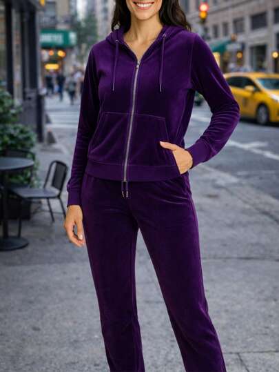 HPC POLO Conjunto Casual de Velour para Dama – Pants Cómodos, Modernos y Ligeros, Perfectos para Todo el Día