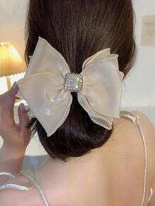 1个/2个星空蝴蝶结发夹带丝带，优雅云朵发爪夹发饰 - 彩色 - 查看 6