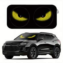 Easypie Selection 1件装高品质挡风玻璃遮阳罩 - 时尚蓝眼睛/裂纹眼睛设计，汽车/房车隔热罩，防紫外线和防霜冻 - 150*70cm - 查看 3