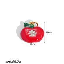 Stainless Steel Strawberry, Grape, Banana, Watermelon Fruit Series DIY Jewelry, Fresh Mango Series Necklace Pendant - Apple - View 3