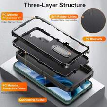Galaxy S22 Capa Case - Built-In Stand With Two Screen Protectors - Black, 41813066 - White - View 2