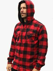 Men Coats - Red - View 9