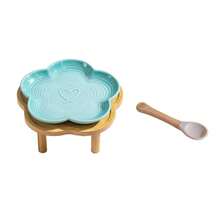shuo ni mao yi 1 Set Of Pet Ceramic Feeding Bowls With Wooden Frames To Help Pets Eat Canned Food Cat Food Dog Food Plates Are Easy To Clean - 120ml - View 10
