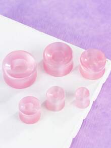 一对时尚波西米亚复古摇滚风猫眼石镂空耳扩，男女皆宜，适合日常佩戴和聚会，是馈赠佳品。 - Ear gauge - 查看 2