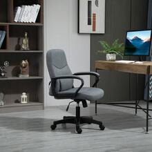 Office Chair Fabric Desk Chair Mid Back Work Study Chair With Massage Lumbar Support Adjustable Height And Swivel Wheels Grey - Grey - View 3
