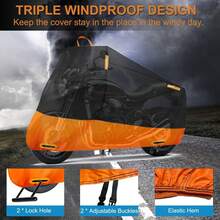 Waterproof And UV-Repellent Protective Cover For Motorcycles And Bicycles - 黑色 - 查看 5