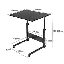 Height Adjustable Mobile Laptop Table – 40x60 Cm, 67-80 Cm Height Adjustable, Workstation Overbed Multi Table With Metal Frame & Rolling Castors - View 5