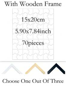 1 pièce Puzzle personnalisé. Puzzle en bois personnalisé pour la décoration de la chambre/décoration. Puzzle en bois personnalisé avec cadre en bois ou puzzle seul pour la fête des pères/anniversaire/mariage. Puzzle en bois de grande taille personnalisable pour la décoration d'anniversaire/décoration de la maison - Multicolore - Voir 20