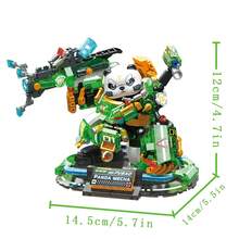 18+ Adult Building Set, A Luxury Modular Panda Mecha Building Model Combining Jigsaw Puzzle, Sophisticated Adult Game And Toy. It Also Functions As A Stress Relief Toy To Relieve Pressure And Eliminate Anxiety. Suitable For Creative Activities And Couple Games. This Miniature Model Has A Unique Decorative Style, Suitable For Bedroom And Birthday Decoration. Comes With Exquisite Stickers For Personalization. An Ideal Gift Choice For Men. - Multicolor - View 9