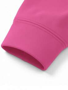 Spring/Summer Fresh Lemon Print Cotton Sweatshirt, New Spring/Summer Arrivals: Spring/Summer Sweatshirts, Spring/Summer Women's Clothing - Hot Pink - View 5