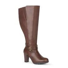 Women Wide Fit Boots & Booties - Brown - View 3