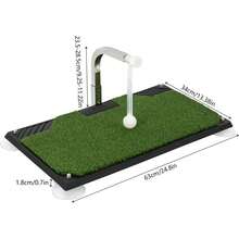HOHOBLA Golf Swing Trainer - Golf Training Equipment With 5 Height Adjustments - Club Practice Simulator In Home & Indoor - Portable Golf Swing Practice Mat - 綠色 - 查看 8