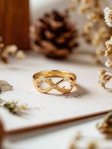 Customized Personalized Infinity Name Ring, Mother's Day, Valentine's Day, Birthday, Anniversary, Friend, Graduation, Christmas, Family High-End Gift - Style 3 - View 8