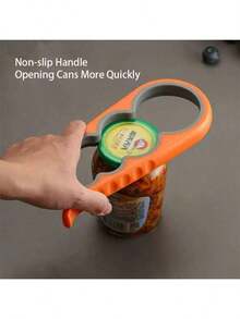 1 cái dụng cụ mở nắp lon đa năng, cầm tay chống trượt, dễ mở nắp lọ, phù hợp cho người già tay yếu, dụng cụ nhà bếp gia đình - Nhiều màu - Xem 6