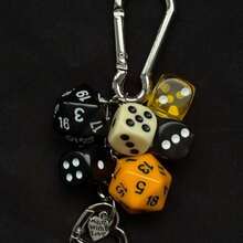 1pc Unisex Handmade Fate Dice Keychain Personalized Subculture Y2K Accessory Contrast Color Bag Hanging Decor Keychain Accessories Small Gifts Y2K Thanksgiving - Multicolor - View 4