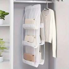 Giá treo túi xách, ví, túi đựng đồ trong suốt, kệ treo đồ, hộp đựng đồ tiết kiệm không gian tủ quần áo, đồ trang trí nhà cửa, đồ dùng nhà cửa, quần tây, giày dép, quần jean, bốt, váy, đồ dùng phòng ngủ, đồ dùng gia đình, áo thun trắng nữ, quần đen nữ, quần áo mùa đông nữ, váy - Nhiều màu - Xem 5