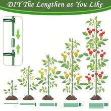 Bộ 10/20 cọc đỡ cây có thể điều chỉnh độ dài kèm kẹp và dây buộc, cọc đỡ cây vô hình, kẹp cố định cây leo tường cho cây Monstera, lan, cà chua, dây leo và cây trồng trong nhà và ngoài trời. - Giá đỡ cây - Xem 9