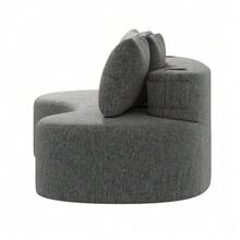 Sofás y Sillones - Gris oscuro + Lino + Espuma + 3 plazas - Ver 8