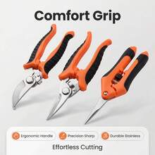 Bộ 3 kéo cắt tỉa cây cảnh, dụng cụ làm vườn bằng thép không gỉ dùng để cắt tỉa cành cây, cây ăn quả, cây nho. - 3 CÁI - Xem 3