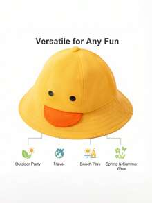 6-24 Months Baby Hats, Thin Korean Style Cute Girls Bucket Hats, Boys Versatile Sun Protection Hats, Spring Autumn - 1PC - View 7