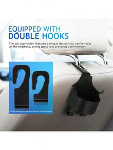 2026 New 3-In-1 Multifunctional Car Seat Back Hanger, Cup Holder Applicable To Universal Vehicles, Upgraded Seat Back Cup Holder Hook - Three-in-one Storage - View 8