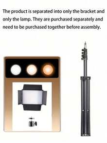 Kit de iluminación de video LED de 10 pulgadas cuadradas, con trípode ajustable de 43.3"/63", alimentado por USB, 3 temperaturas de color, adecuado para estudio de fotografía, transmisión en vivo, videoconferencia, maquillaje, vlogging, etc. - A - Ver 5
