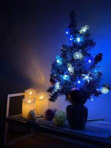 300cm Ocean Theme String Lights, Ocean Creature Night Lights, Beach Decor, Turtle & Seahorse Decor, Battery Powered Seahorse, Shell, Starfish, Sand Dollar Fairy Lights, Suitable For Bedroom, Party, Indoor/Outdoor Decor, Wedding, Home, Room, Wall Decoration - Multicolor - View 10